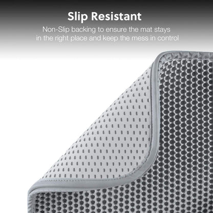 Waterproof bottom layer of the WePet mat highlighting the leakproof reinforced leather edging.