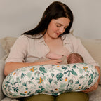 Haakaa nursing pillow in Verdant Garden print front view