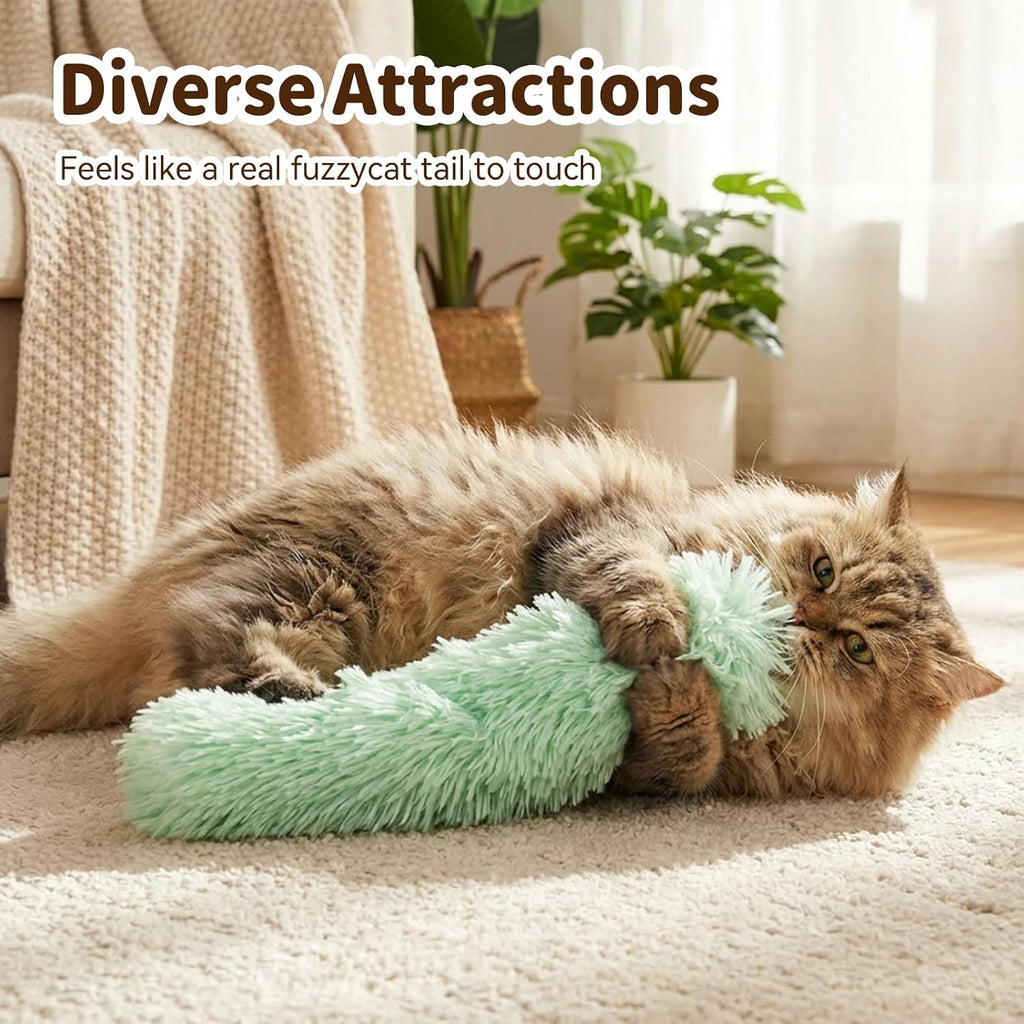 Three assorted plush catnip kicker toys