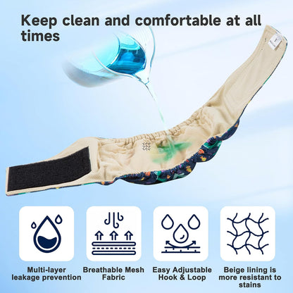 Highly absorbent male puppy panties for potty training and spot marking