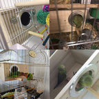 YJJKJ Wood Parakeet Nest Box with Natural Nesting Pads, Breeding Bird Cage House for Lovebirds Cockatiel Parrotlets Budgerigar Small Parrot - Image 4