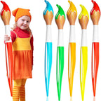 Demonwer giant inflatable paint brush kit front view showcasing vibrant primary colors for school party backdrops.