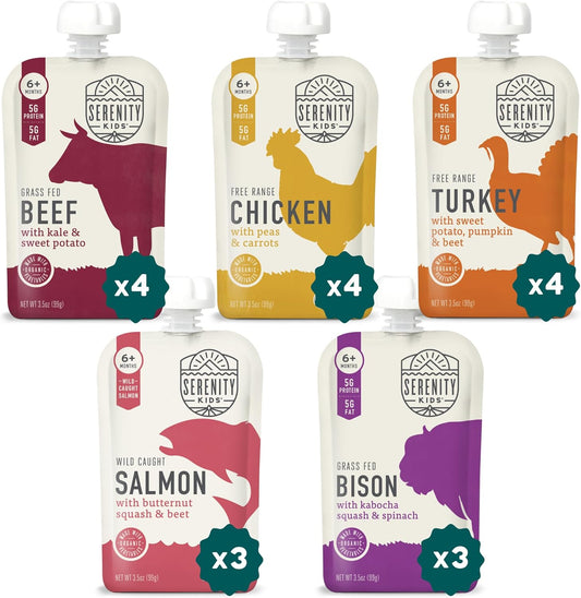 Serenity Kids Free Range Chicken Organic Baby Food Pouch front view
