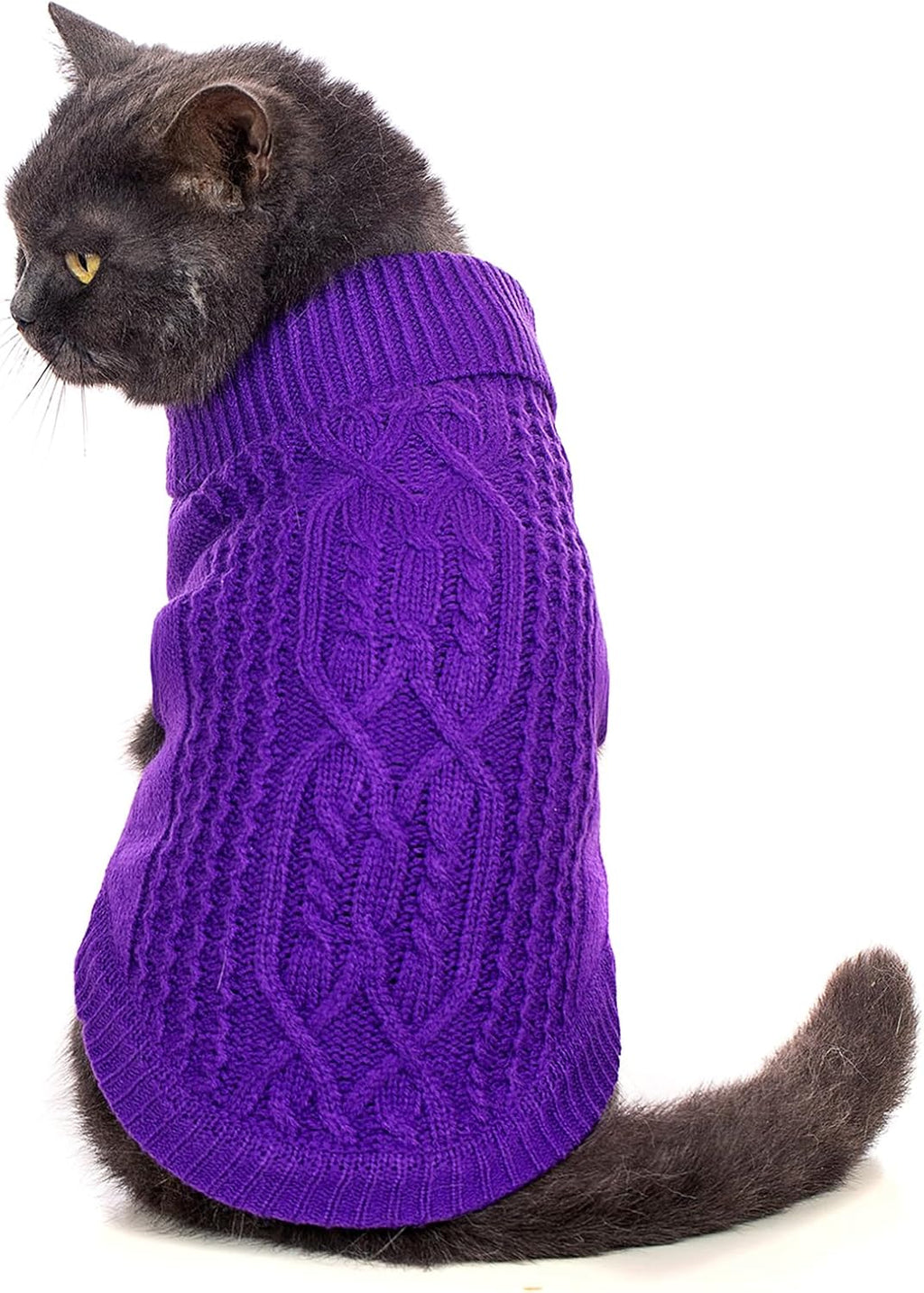 Stretchy Cat Sweater - 17 Colors & 6 Sizes | Snug Winter-Ready Knit for Boy/Girl Cats & Kittens(Maple Leaf Red, Small) - Image 9