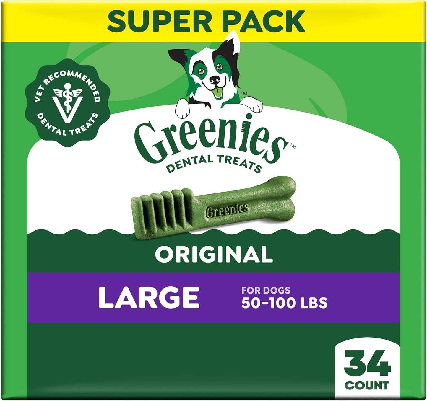 Greenies Veterinarian-Recommended Natural Dental Dog Treats, Large Size, Original Flavor, 36 oz. Pack, 24 Count - Image 13