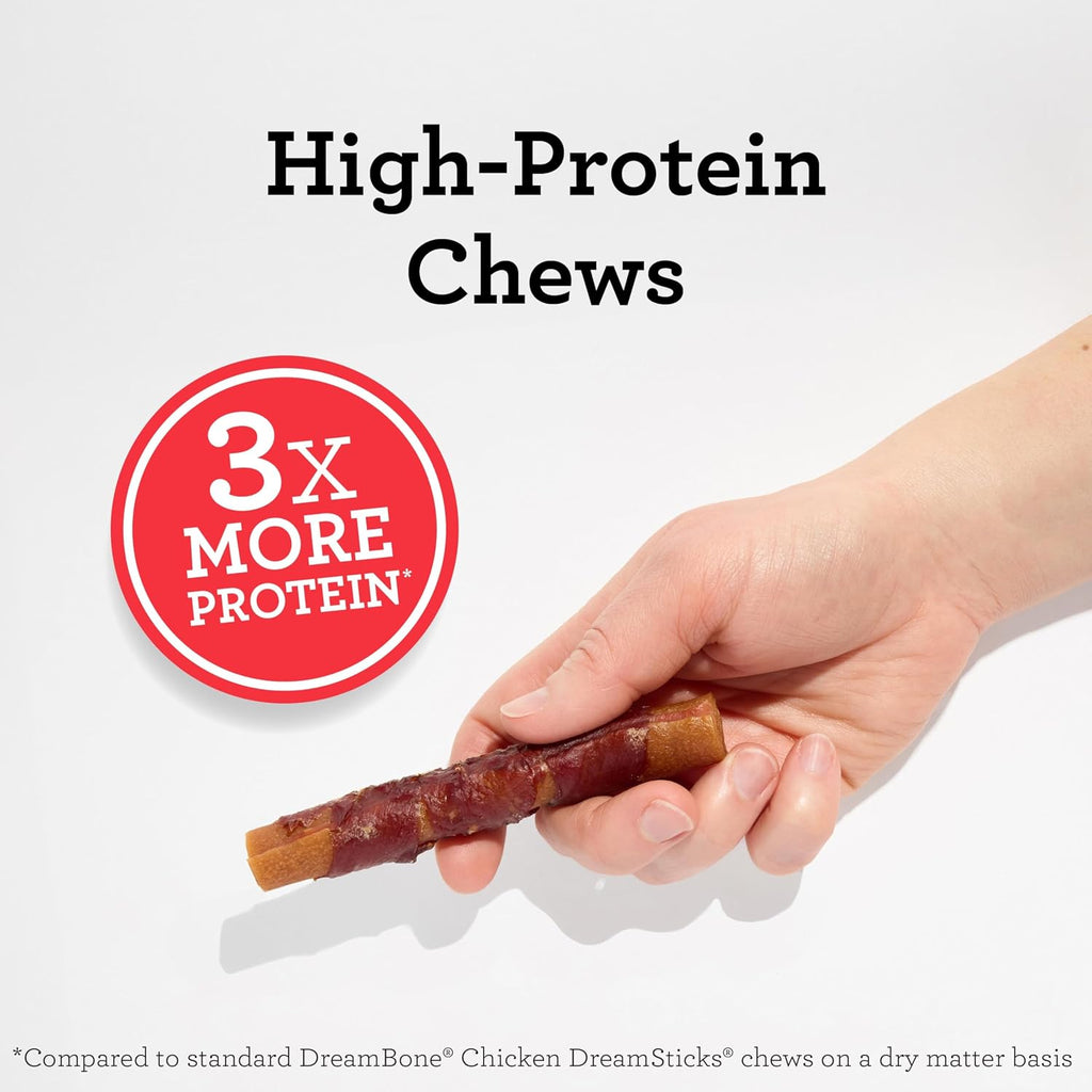 Side view of DreamBone dog chew packaging