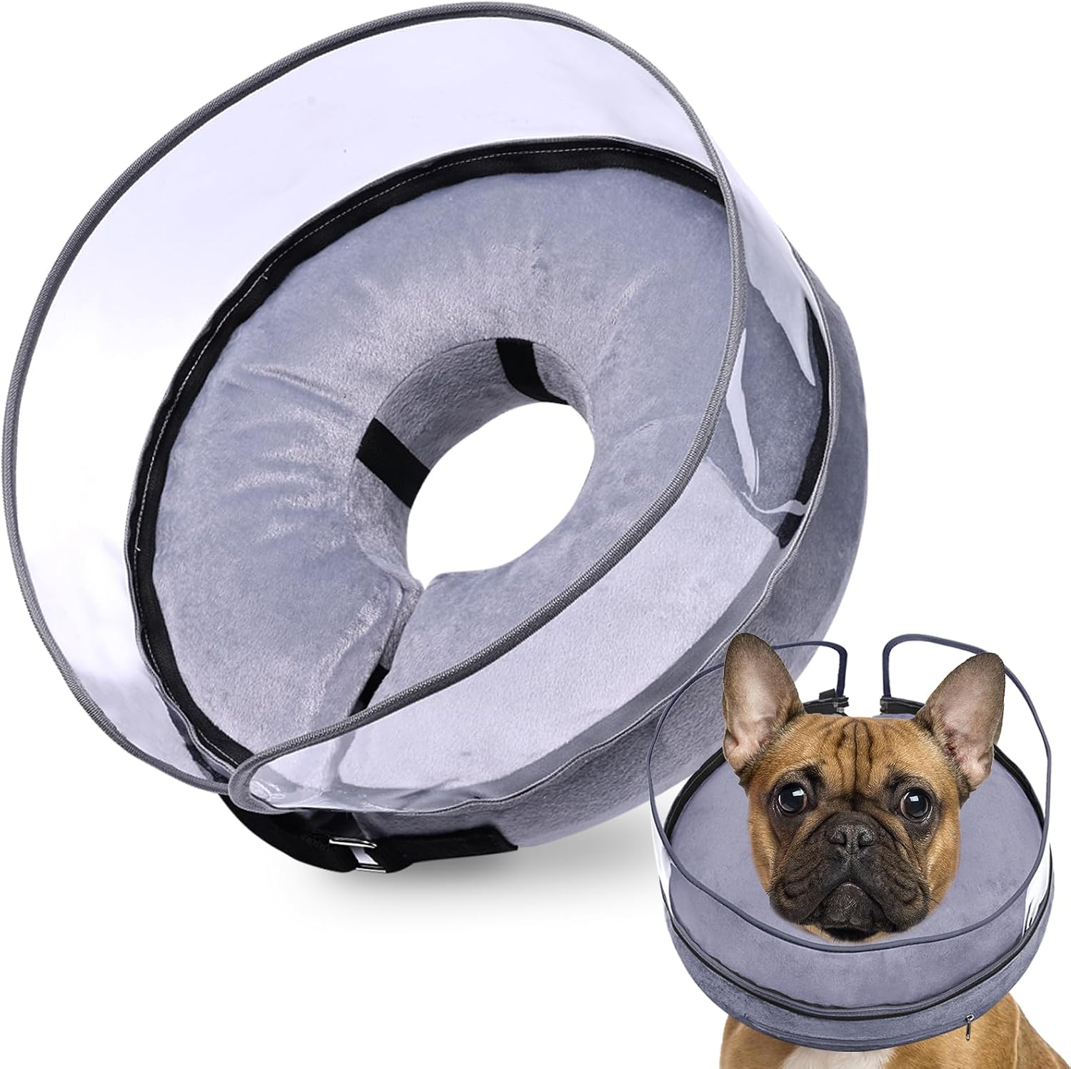 BARKLESS Dog Cone, Inflatable Dog Cone After Surgery for Large Breeds, Soft Surgery Collar with Enhanced Anti-Licking Guard Shield for Pets, Patented Protective Donut Collar - Image 12