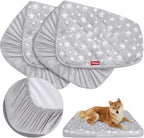 Moonsea waterproof dog bed covers front view featuring grey star print