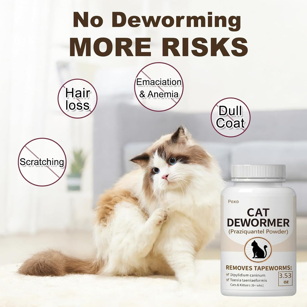 Easy to administer tapeworm treatment tablets for indoor and outdoor cats.