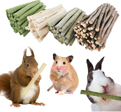 Apalis Bunny Chew Stick Rabbit Toy Treat front view showing organic 4 in 1 molar sticks.