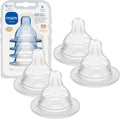 MAM Baby Bottle Nipples Extra Slow Flow Size Zero pack front view showing authentic silicone design.