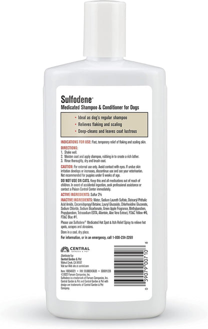 Sulfodene 12 fluid ounce bottle for canine skin care