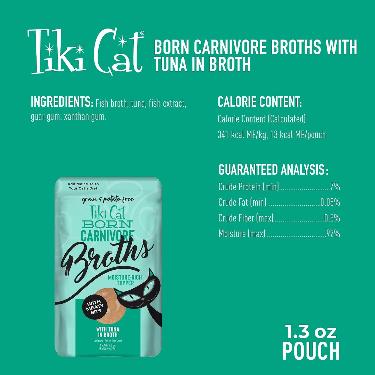 Real tuna recipe hydration supplement meal topper for cats.