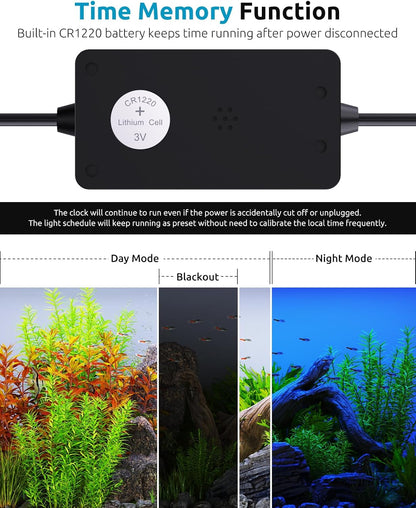 Seaoura LED fish tank light programmable controller display