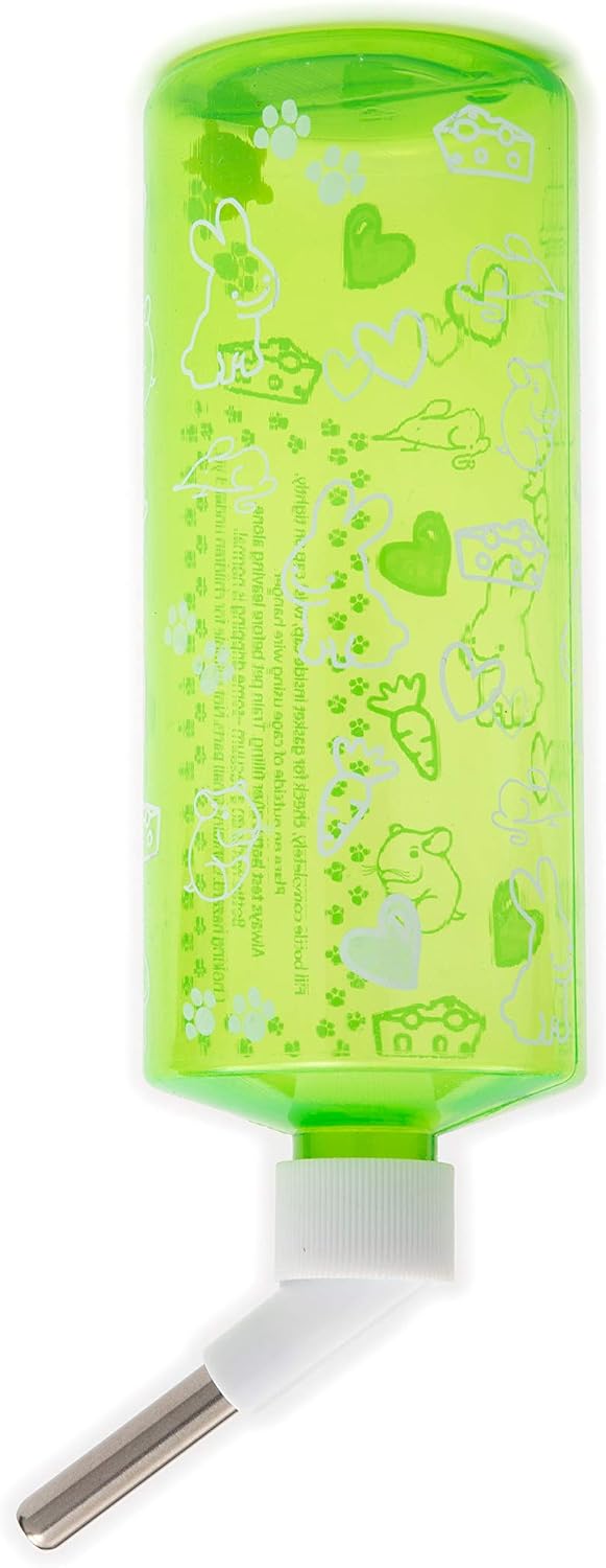 Lixit(R) Critter Bright Water Bottles for Hamsters, Rabbits, Chinchillas, Ferrets, Guinea Pigs and Other Small Animals - Made in USA (Blue (Pack of 1), 32 Ounce) - Image 2