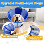 Side profile of Vithael soft breathable pet recovery collar