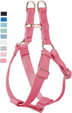 Soft Leather No Pull Dog Harness - Adjustable Step in Dog Harness with Rose Gold Heavy Duty Metal Buckle, Freedom Nylon Dog Halter Vests for Small Medium Large Dogs Easy Walking Training (White,S) - Image 14