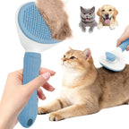 Cat Brush, Self Cleaning Slicker Brush, Skin-Friendly Grooming Tool for Cats & Dogs, Easily Removes Shedding Hair & Mats, Pet Massaging Tool for Long and Short, No Hair Build-Up, Easy to Clean - Image 9