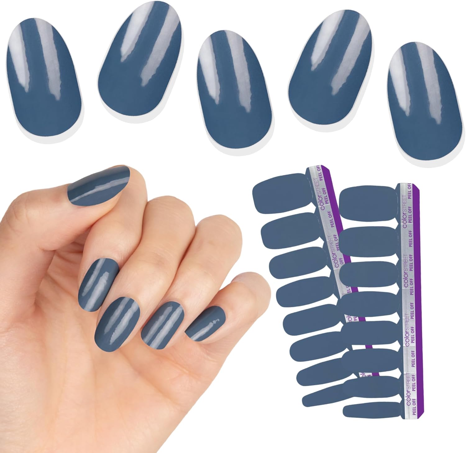 Color Street Slate of Mind nail strips packaging front view