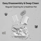 Nastella gravity food bowl station detached components view easy to clean pet supply