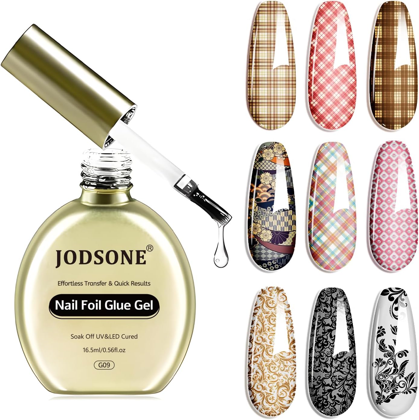 Jodsone nail foil glue gel 16.5ml front view bottle