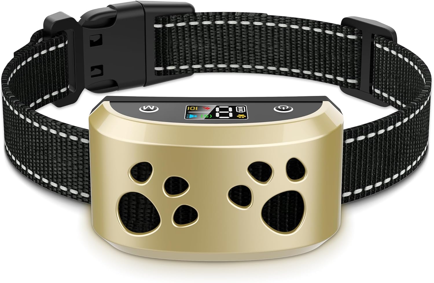 Kismiger automatic dog bark collar front view gold