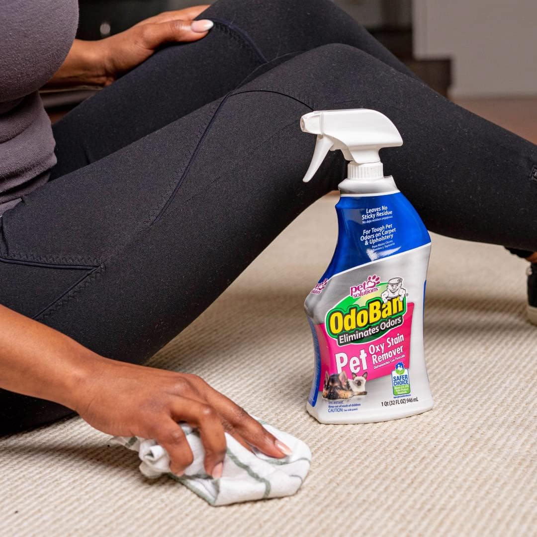 Odoban Pet Solutions Oxy Stain Remover safe for upholstery