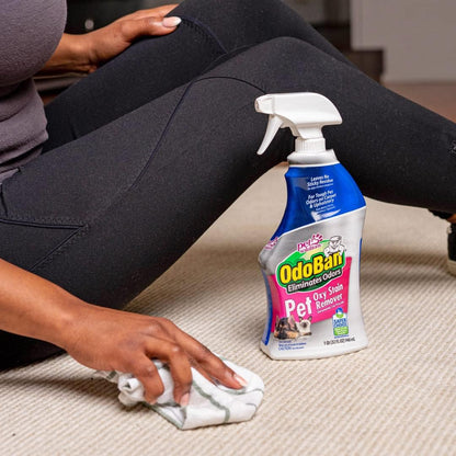 Odoban Pet Solutions Oxy Stain Remover safe for upholstery