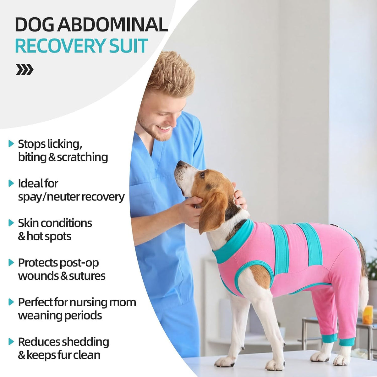 Lelepet pet onesie showing back zipper detail