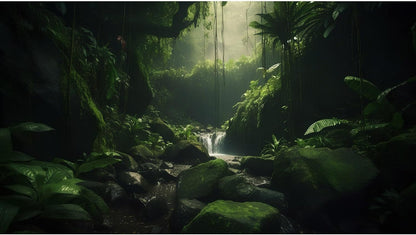 Mystical Dark Forest Aquarium Background Fantasy Glowing Neon Light Forest World Terrarium Background Mysterious Foggy Forest with Path Fish Tank Background Forest Aquarium Backdrop 36x18in - Image 13