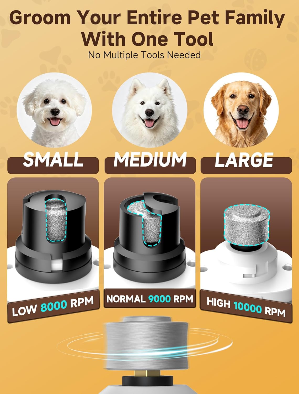 Ergonomic design of Ckin Pet electric claw groomer