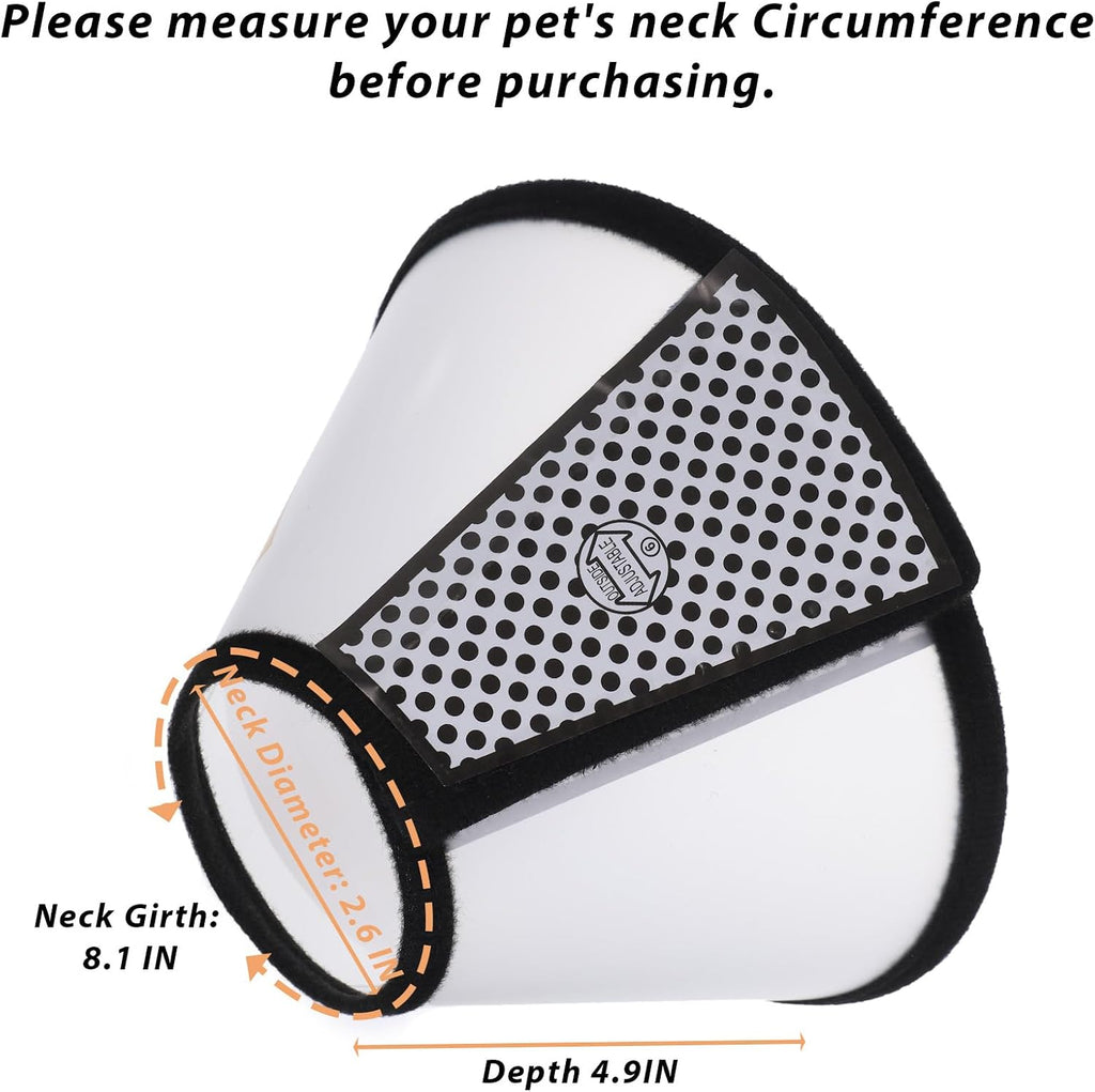 Exclaith anti licking kitten recovery collar demonstrating deep protective barrier design