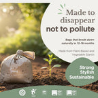 Plant based biodegradable dog waste bags roll showing perforated tear line.
