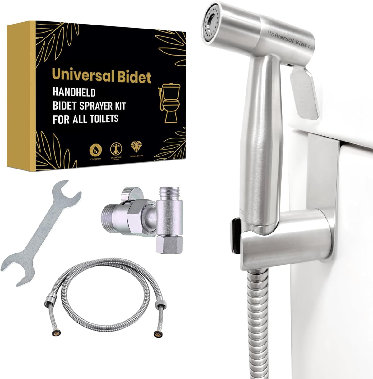 Universal Bidet handheld sprayer kit front view