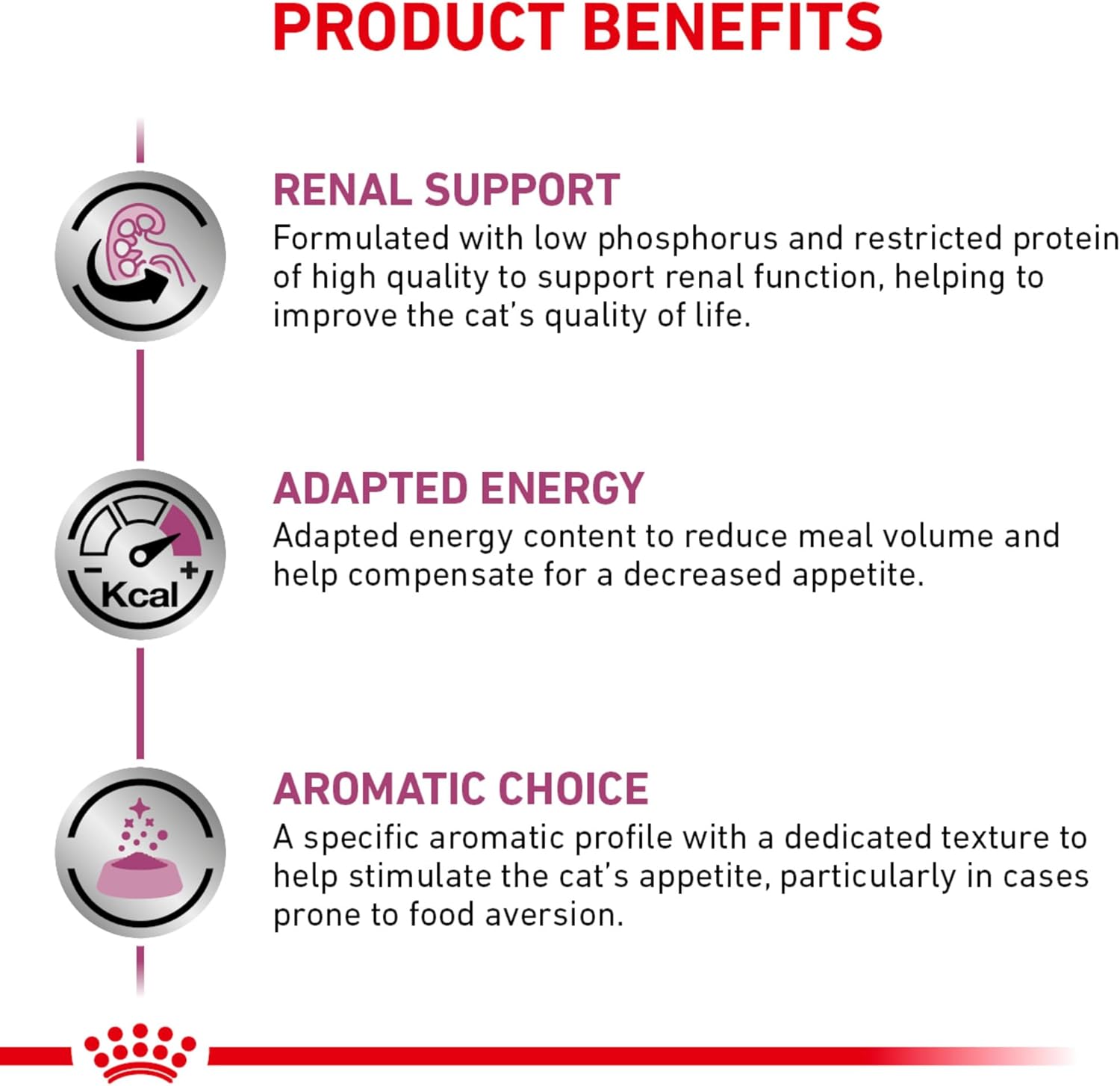 Royal Canin veterinary exclusive renal wet food can showing product details and feeding guidelines