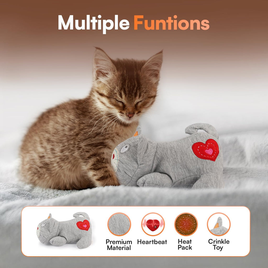 All For Paws stress relief plush cat toy placed inside a cozy pet bedding setup
