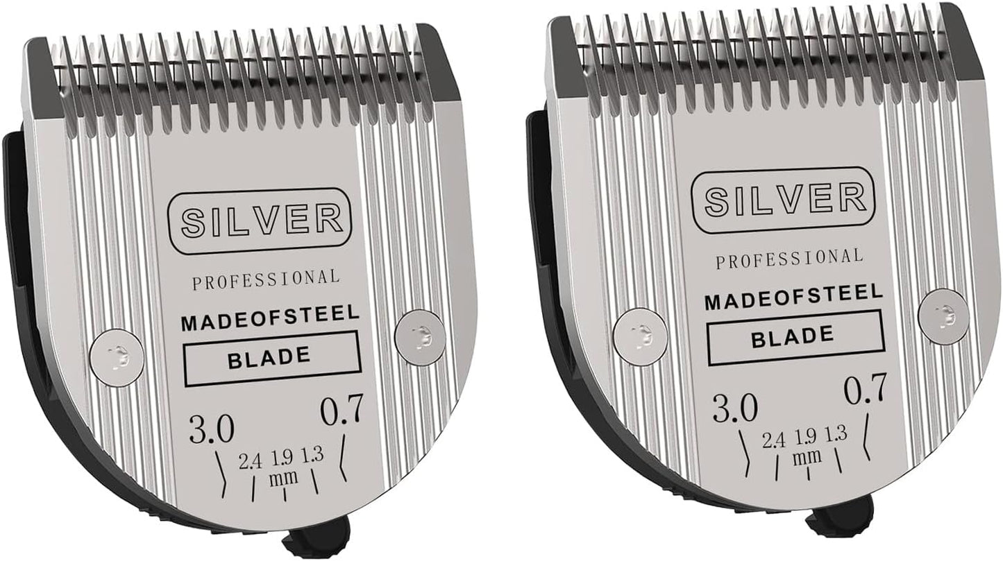 [3 Pack] 5 in 1 Replacement Blades Compatible with Wahl Bravura Clipper ChromadoCreativaFigura Dog Clippers for Dogs Grooming (Silver) - Image 9