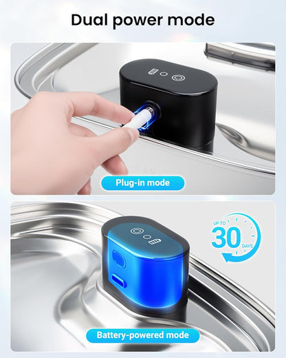 Three fountain modes dog water dispenser