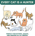 Handcrafted natural wool mice included in the Albert & Mia interactive cat toy set.