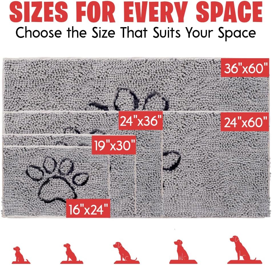 MudGuard Mat quick dry pet mat trapping dirt from muddy dog paws