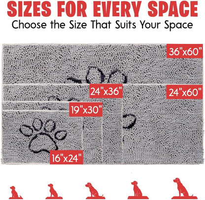 MudGuard Mat quick dry pet mat trapping dirt from muddy dog paws