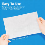 USA imported Petkin premium pet wipes packaging showing instructions for use
