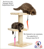 Assorted color plush worms for interactive cat wands