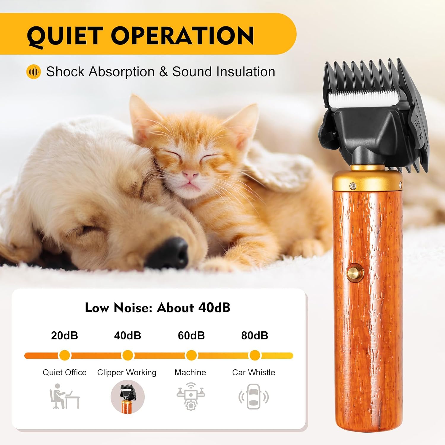 JUOPTGJ high power livestock shearing clippers unboxed set with extended power cord