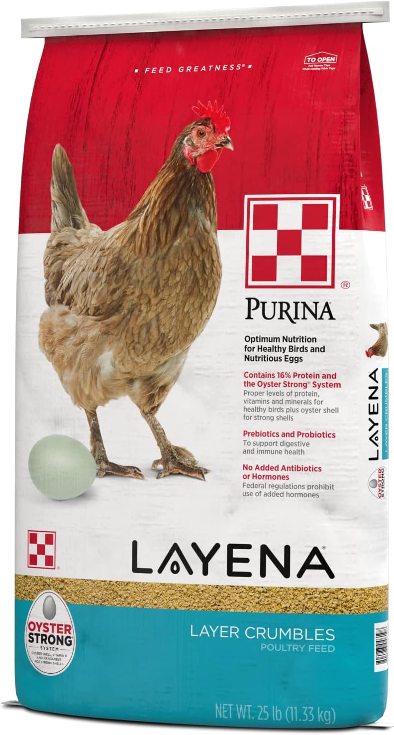 Purina Layena | Nutritionally Complete Layer Hen Feed Crumbles - Chicken Feed | 25 Pound (25 lb) Bag - Image 4