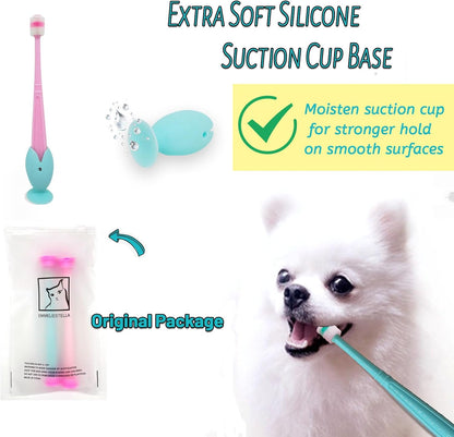 E.M&S.T small dog and cat toothbrush in individual storage tubes