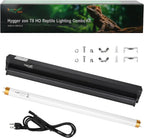 T5 UVB Reptile Light Fixture HO UVB Bulb Lighting Combo Kit, 10.0 UVB Light for Reptiles Terrarium Hood with 24W Reptile Light Bar UVA UVB Desert Lamp for Bearded Dragon Turtle Tank, 22Inch - Image 10