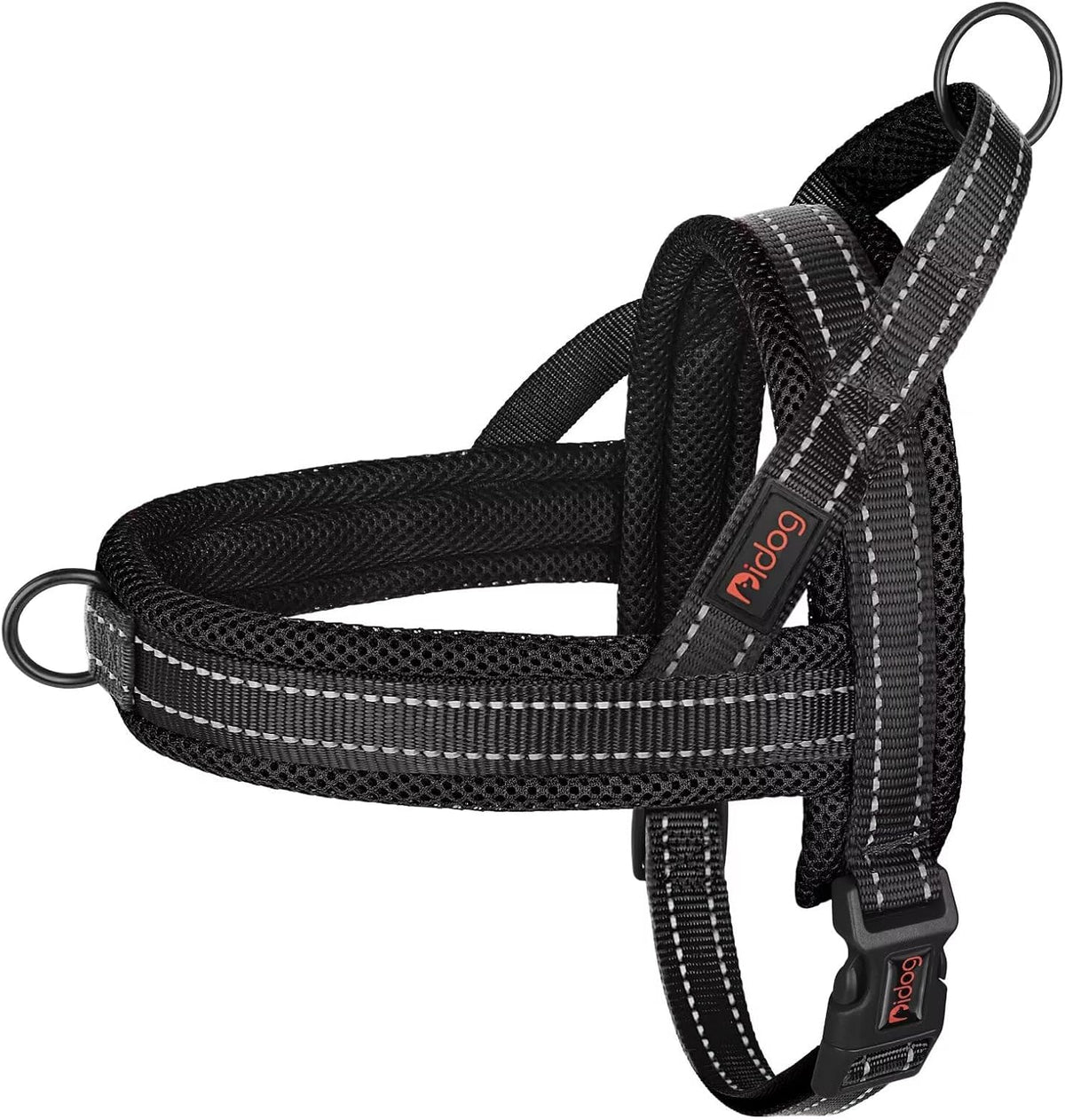 Didog No Pull Dog Harness with Breathable Mesh Padded,Reflective & Quick Fit Light Weight Dog Strap Vest Harness,Easy for Walking Training (L:Chest 26-32", Mesh-Hot Pink) - Image 10