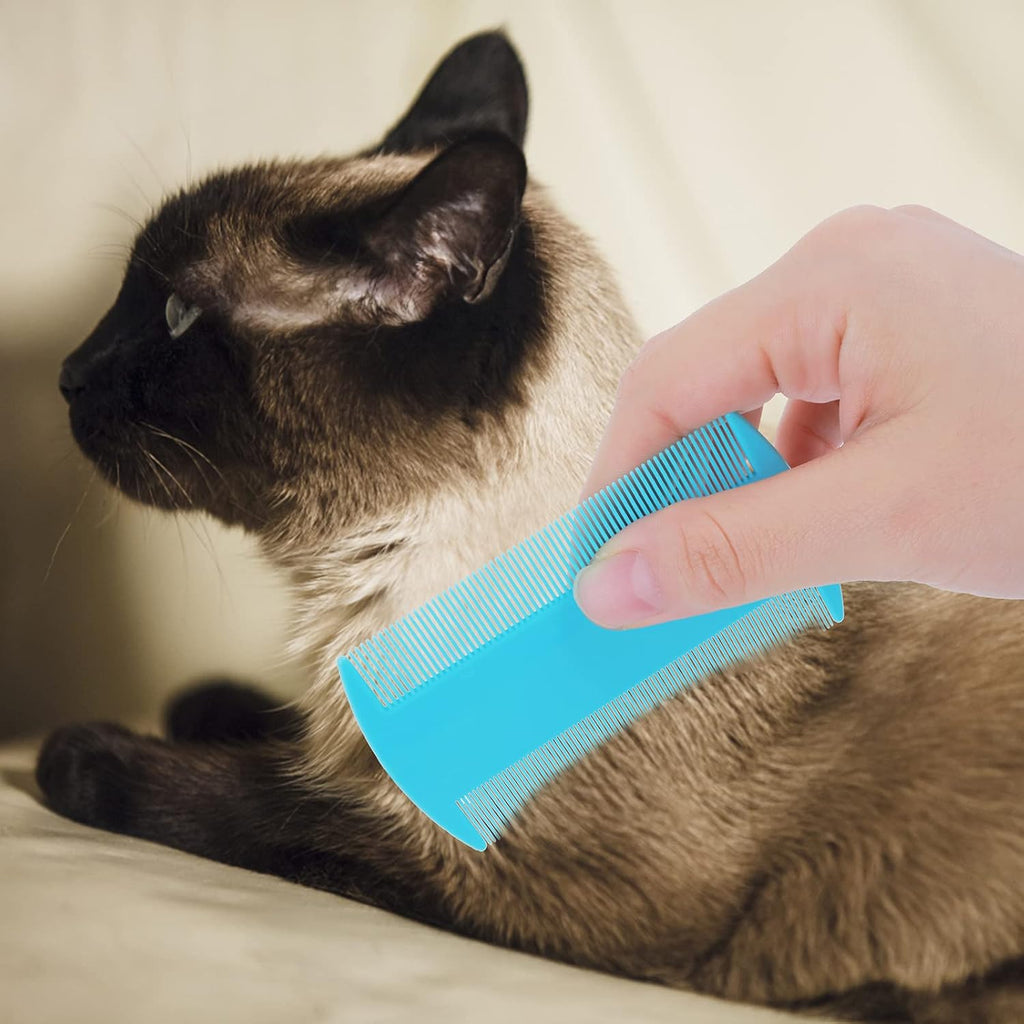 Molain, 12 Pieces Flea Lice Combs Cat Dog Grooming Comb, Double Side, Plastic, for Pet Owners, Unisex, All Hair Types, White, Green, Light Blue, Dark Blue, Orange, Pink - Image 7