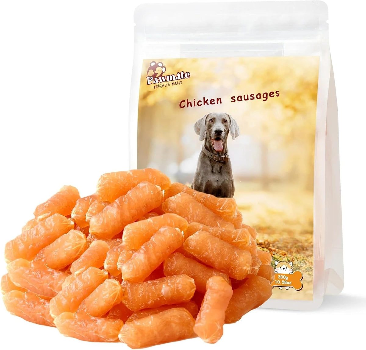 Pawmate Dog Treats Chicken Jerky Rings, Rawhide-Free Grain-Free Real Dried Tenders Natural Chicken Breast Dog Chewy Training Snacks for Small Medium Large Dogs Large Pack, 10.6 oz - Image 11